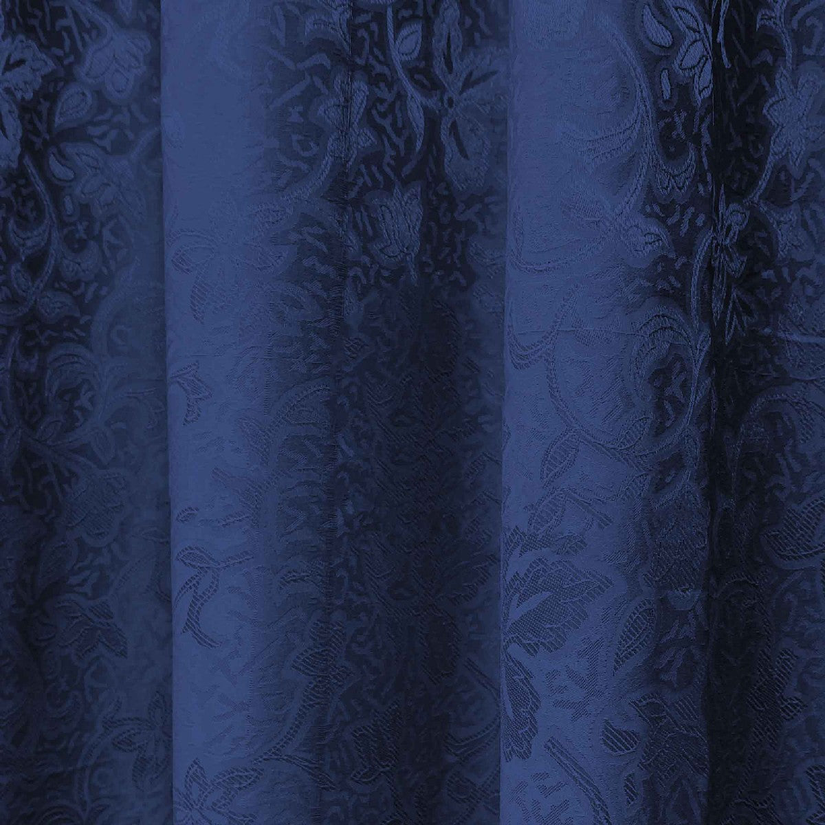 Jacquard Curtains - Navy Blue