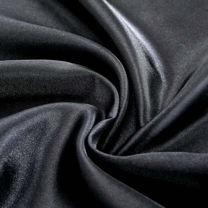 Satin Fitted Sheet - Black