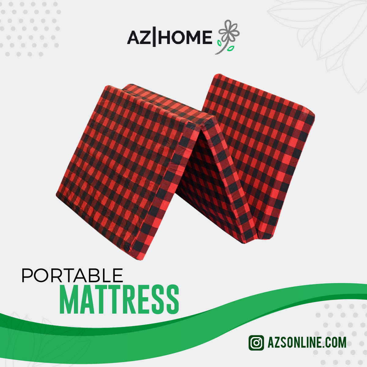 Portable Mattress-Red and Black