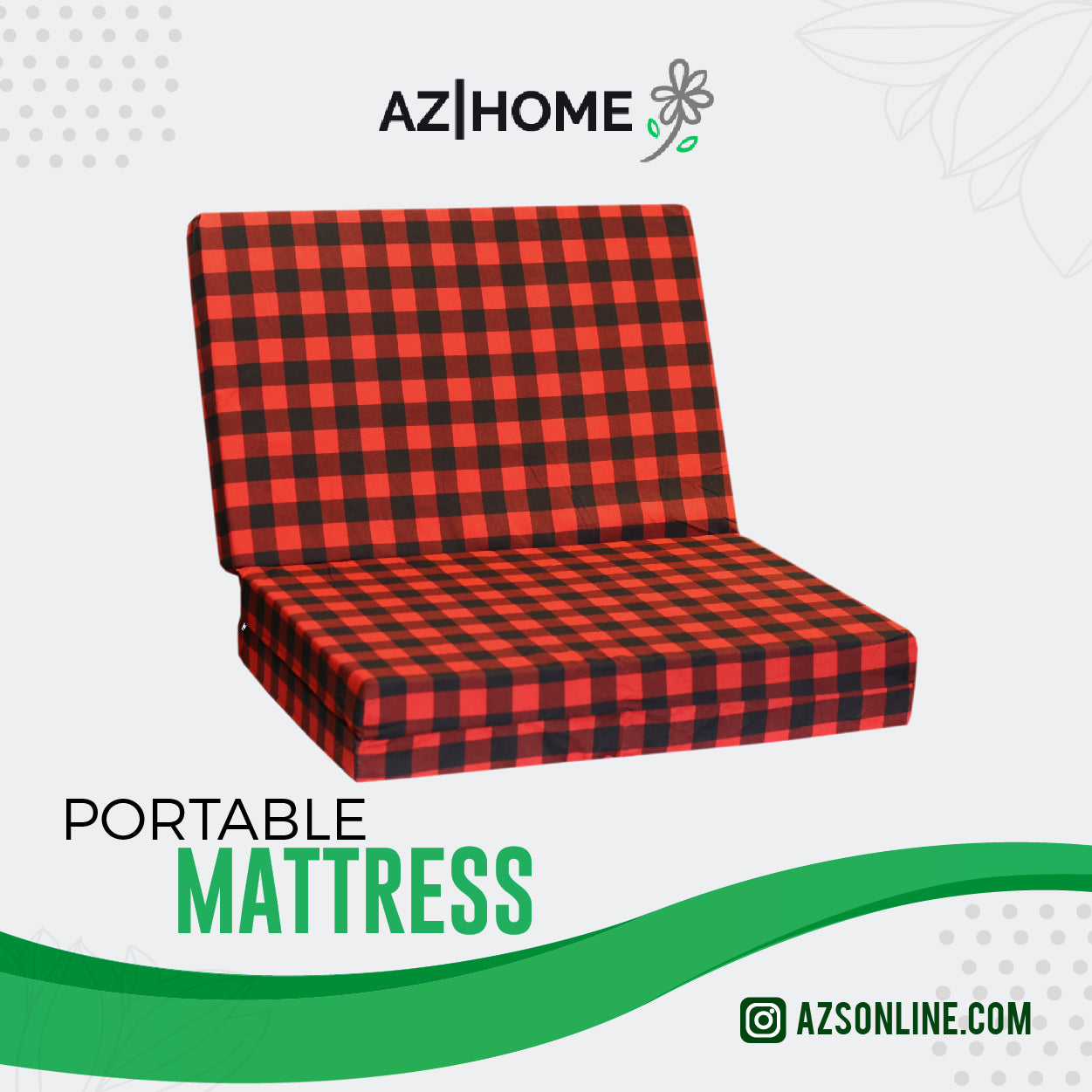 Portable Mattress-Red and Black