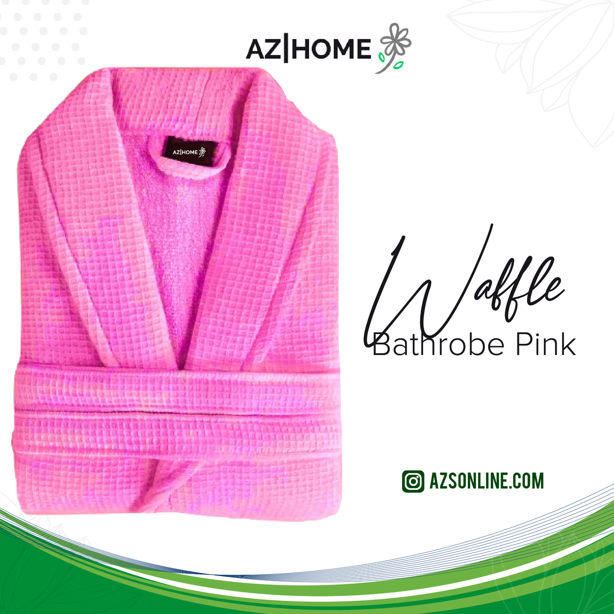 Waffle Bathrobe Pink