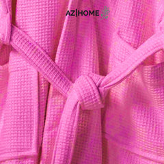 Waffle Bathrobe Pink