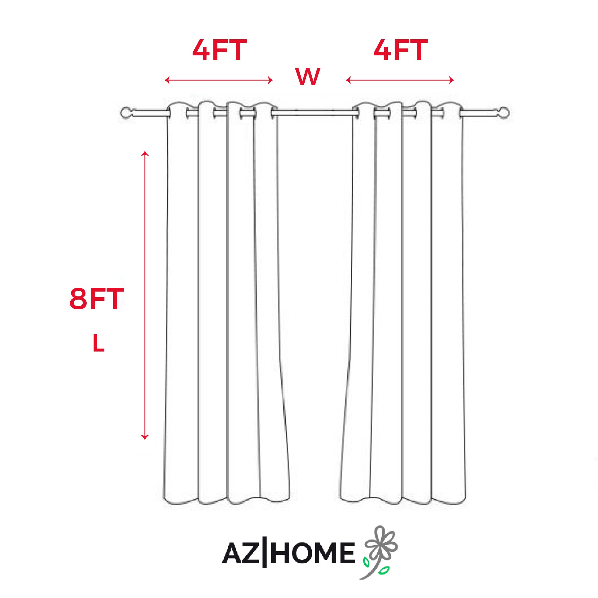 Jacquard Curtains - Off White