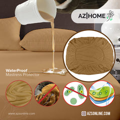 Water Proof Mattress Protector - Camel Brown