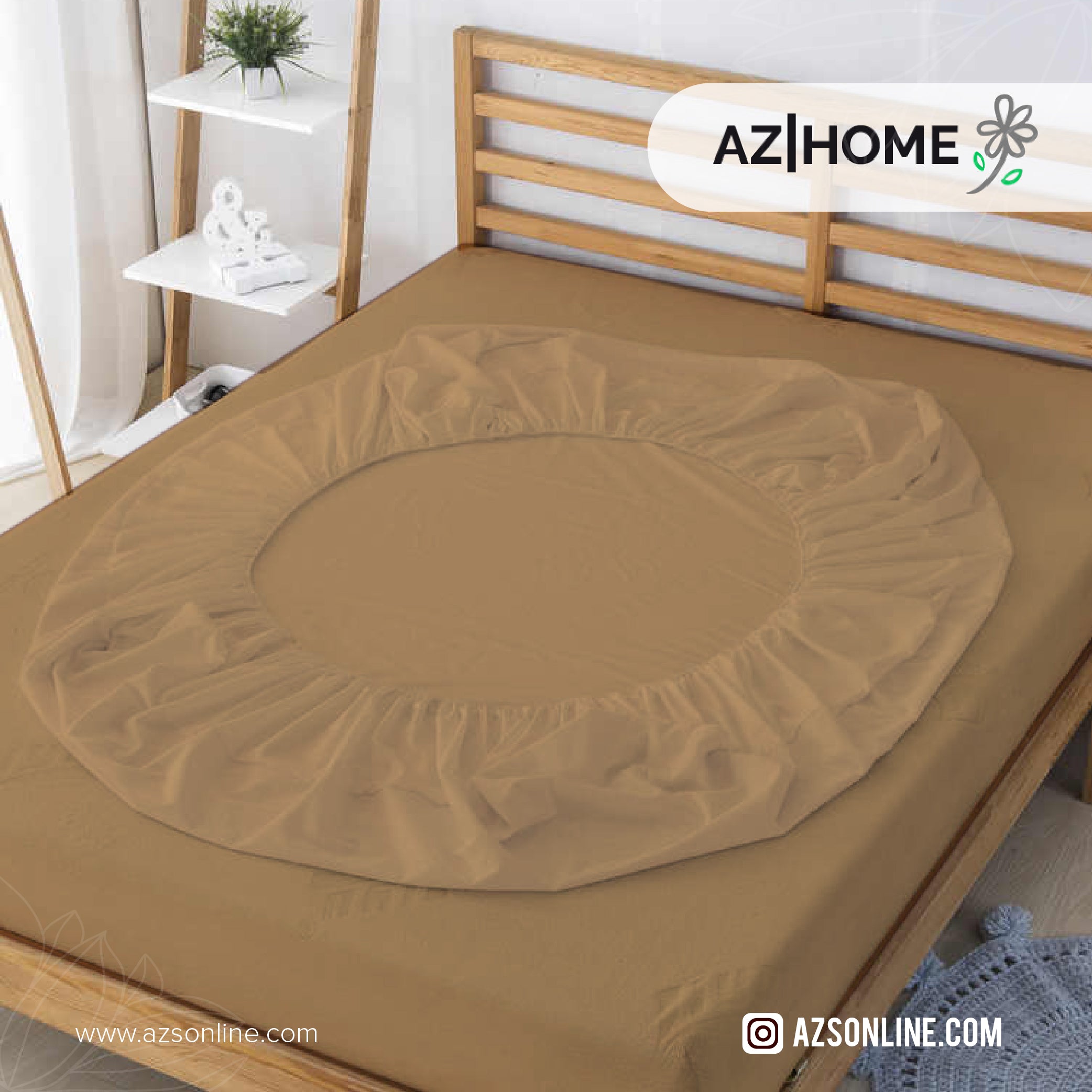 Water Proof Mattress Protector - Camel Brown