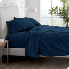 Terry Fitted Sheet - Blue