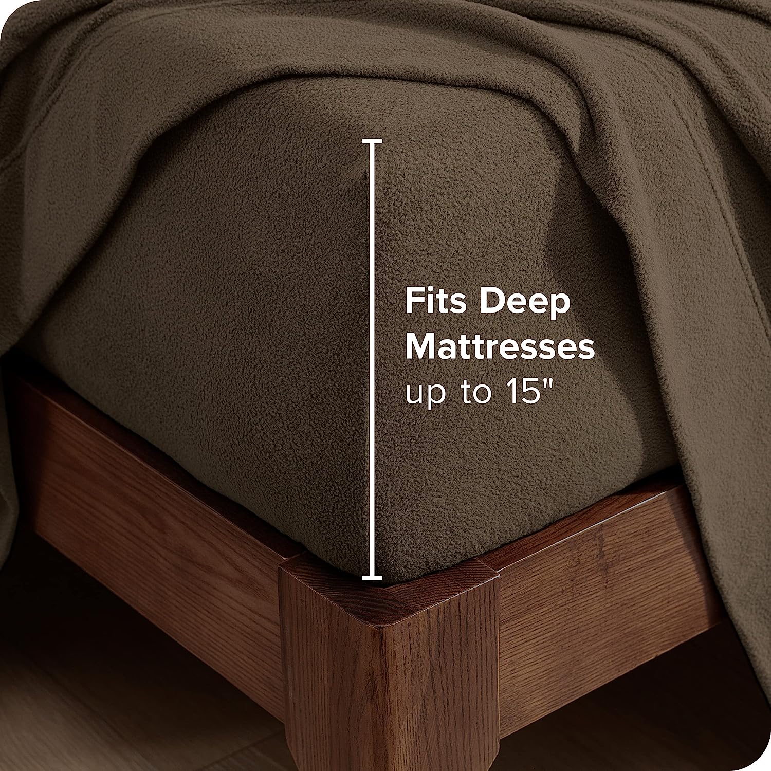 Terry Fitted Sheet - Brown