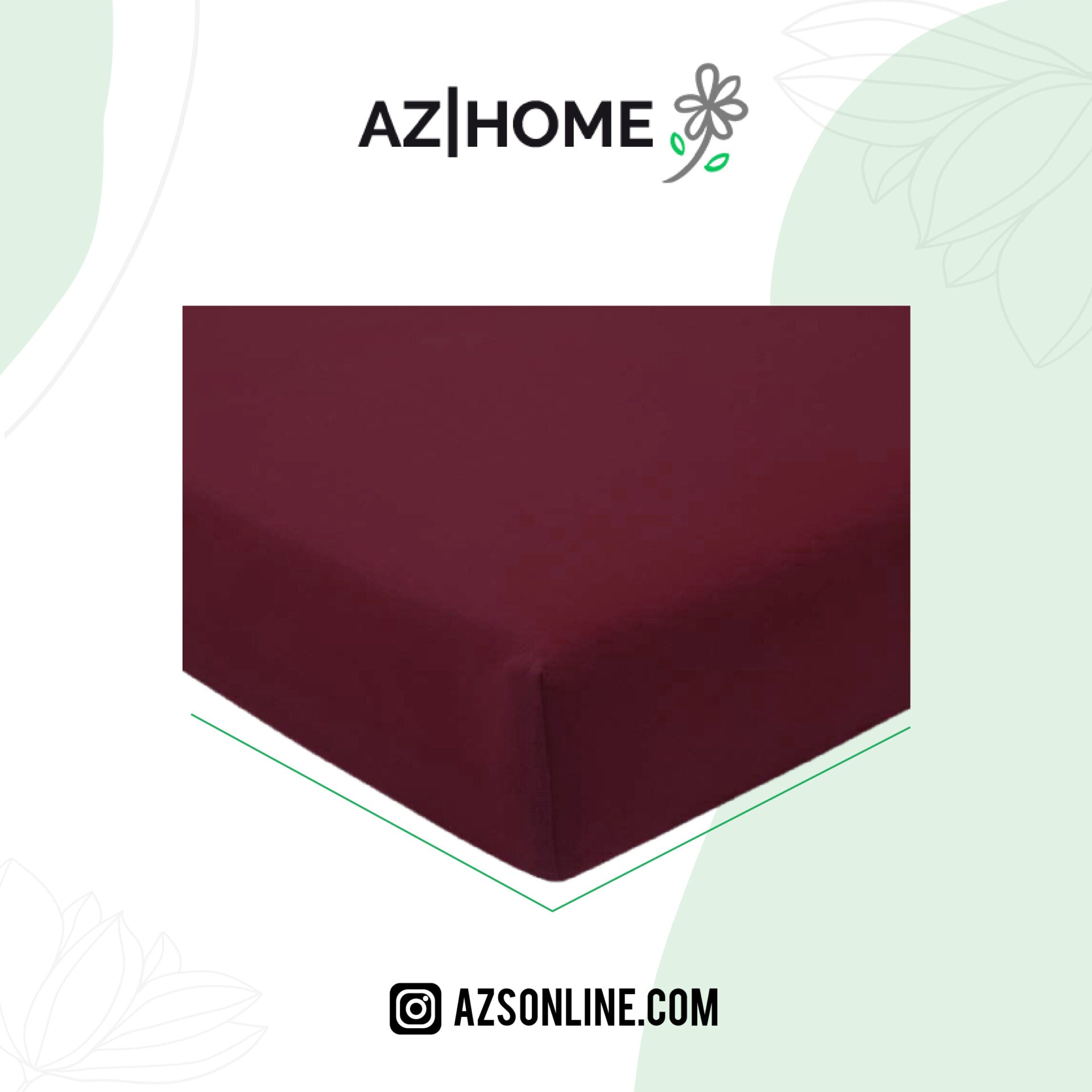 Bed Fitted Sheet Jersey-Dark Maroon