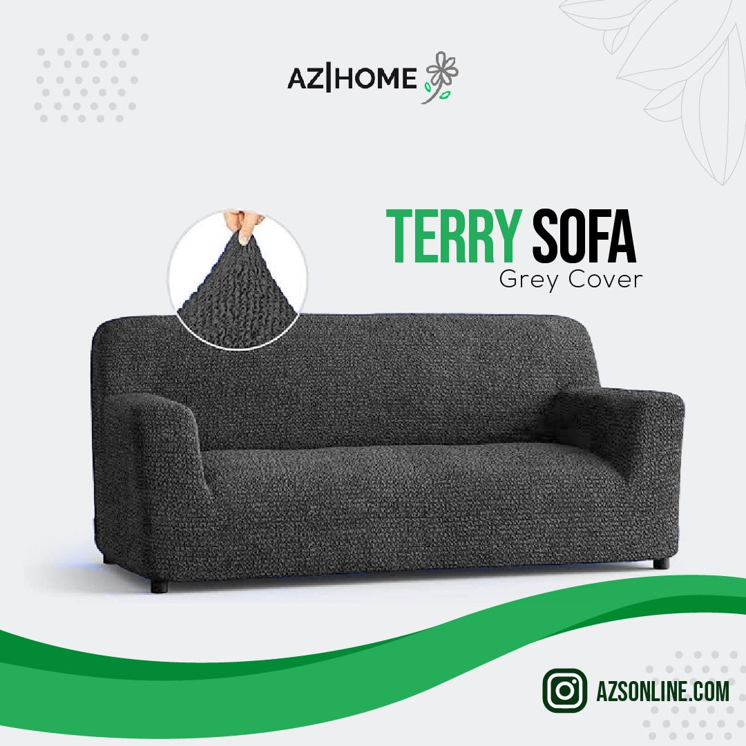 Terry Sofa Cover - Grey
