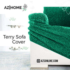 Terry Sofa Cover - Green