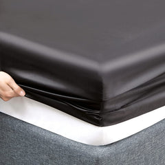 Premium Satin Sheet - Black