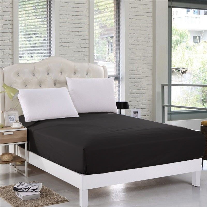 Bed Fitted Sheet Jersey-Dark Grey