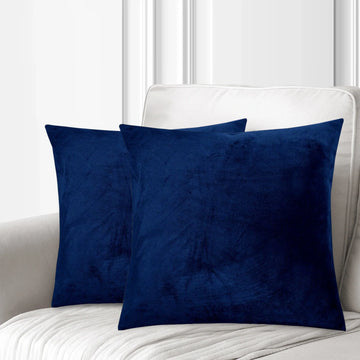Crushed Velvet Cushion Cover Navy Blue