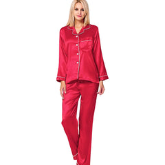 Silk Loungewear Suit -Maroon