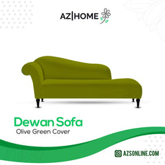 Deewan Sofa Jersey Cover-Olive Green
