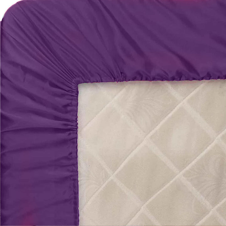 Satin Fitted Sheet - Purple