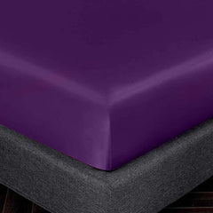 Satin Fitted Sheet - Purple