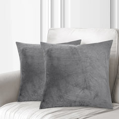 Crushed Velvet Cushion Cover Silver